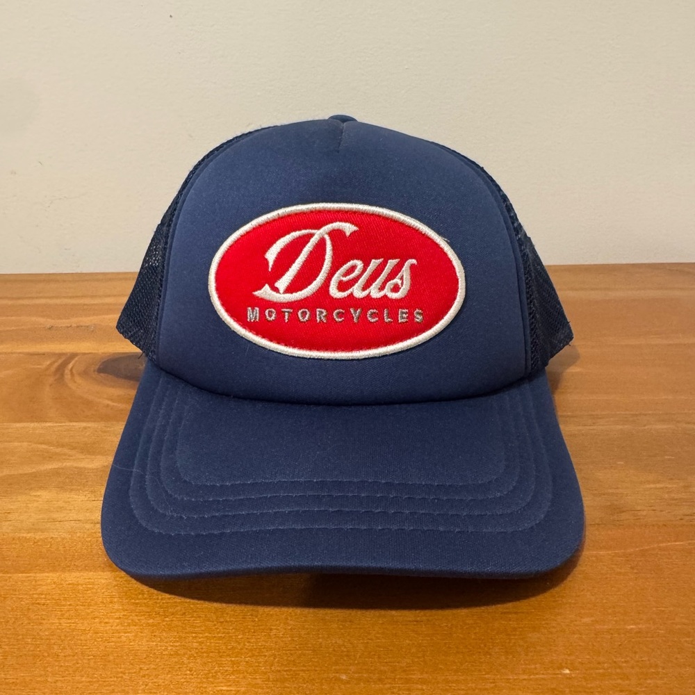 Navy Blue Deus Motorcycles Trucker Hat